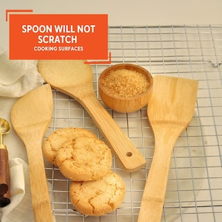 Foto 4 | Juego De Cucharas Para Utensilios De Cocina Imusa Usa, 3 Piezas, Bambú - Venta Internacional.