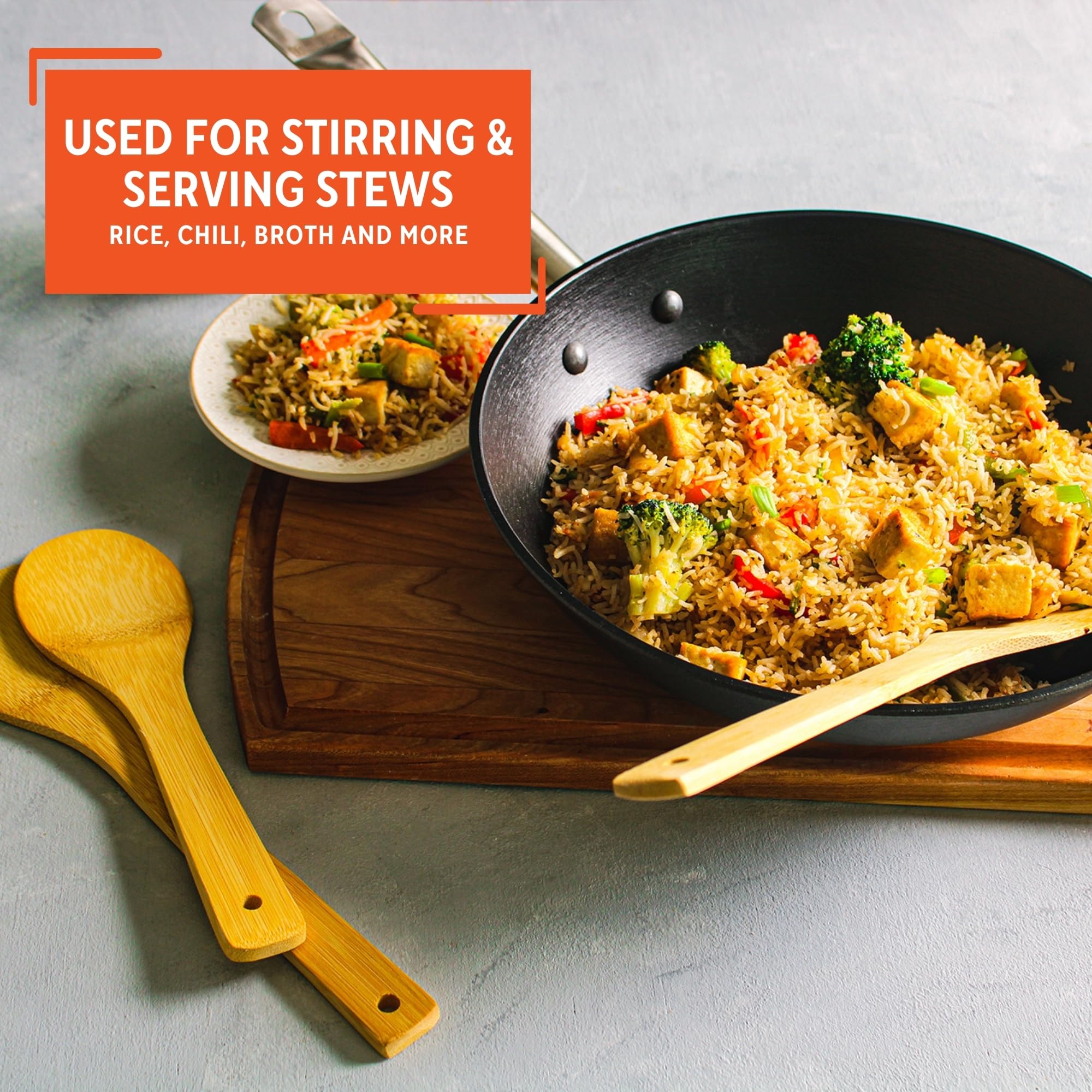 Foto 5 | Juego De Cucharas Para Utensilios De Cocina Imusa Usa, 3 Piezas, Bambú - Venta Internacional.