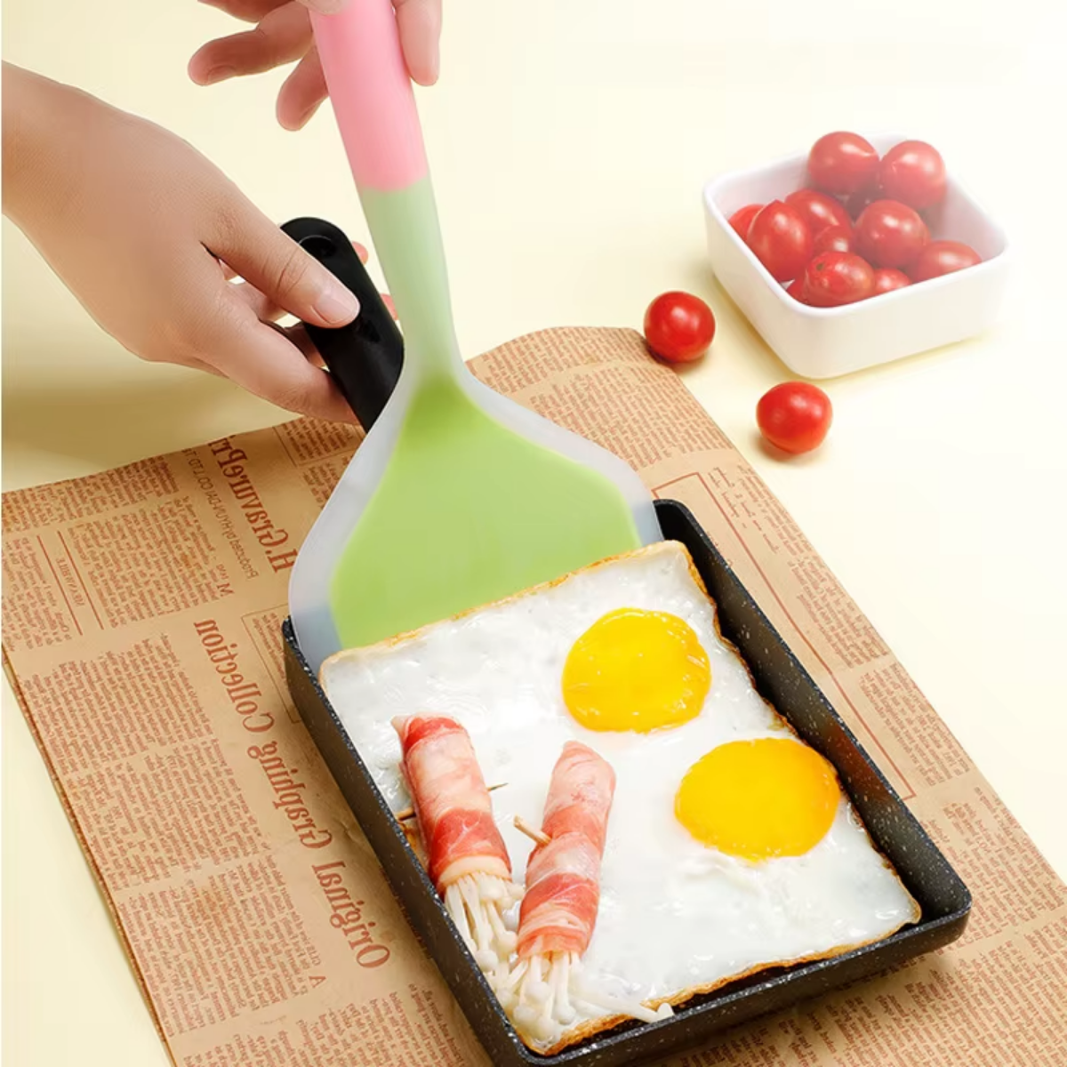 Foto 5 | Espátula Ancha de Silicón para Cocina 3 Piezas