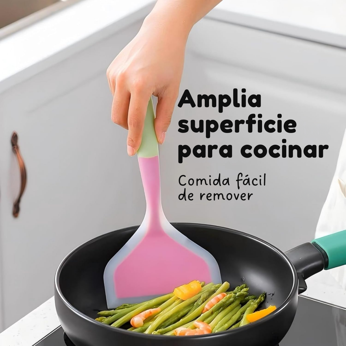 Foto 9 pulgar | Espátula Ancha de Silicón para Cocina 3 Piezas