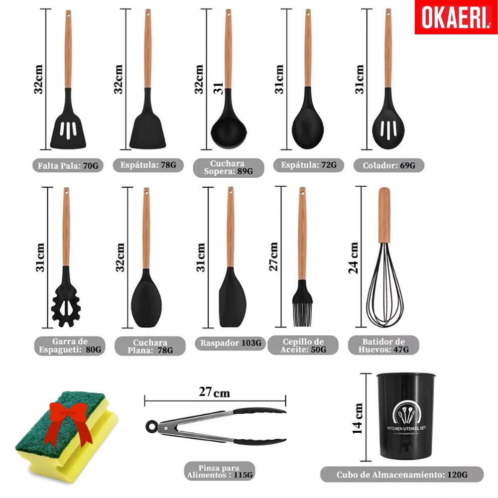 Foto 5 pulgar | Juego de Cucharas Okaeri