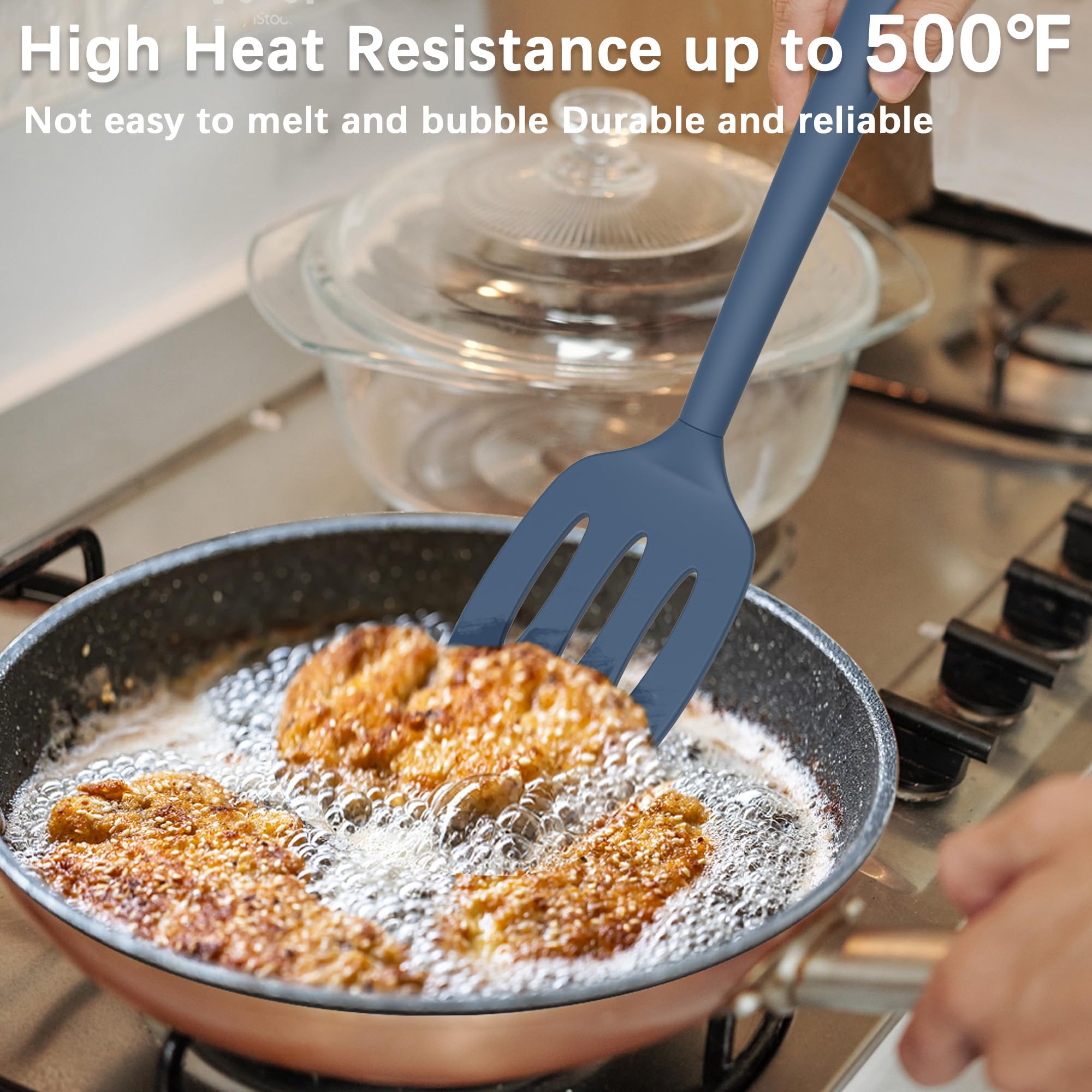 Foto 4 pulgar | Juego De Espátulas De Silicona Coukre, Altamente Resistentes Al Calor, Sin Bpa, Paquete De 2 - Venta Internacional.