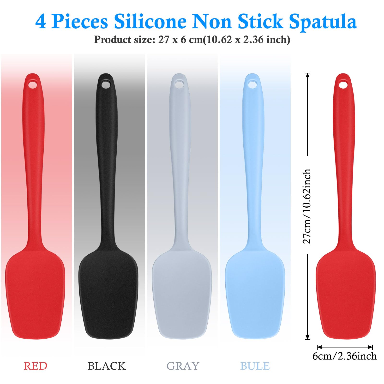 Foto 3 pulgar | Cuchara Mezcladora De Silicona, Espátula Y Raspadores Shappy, Juego De 4 - Venta Internacional.
