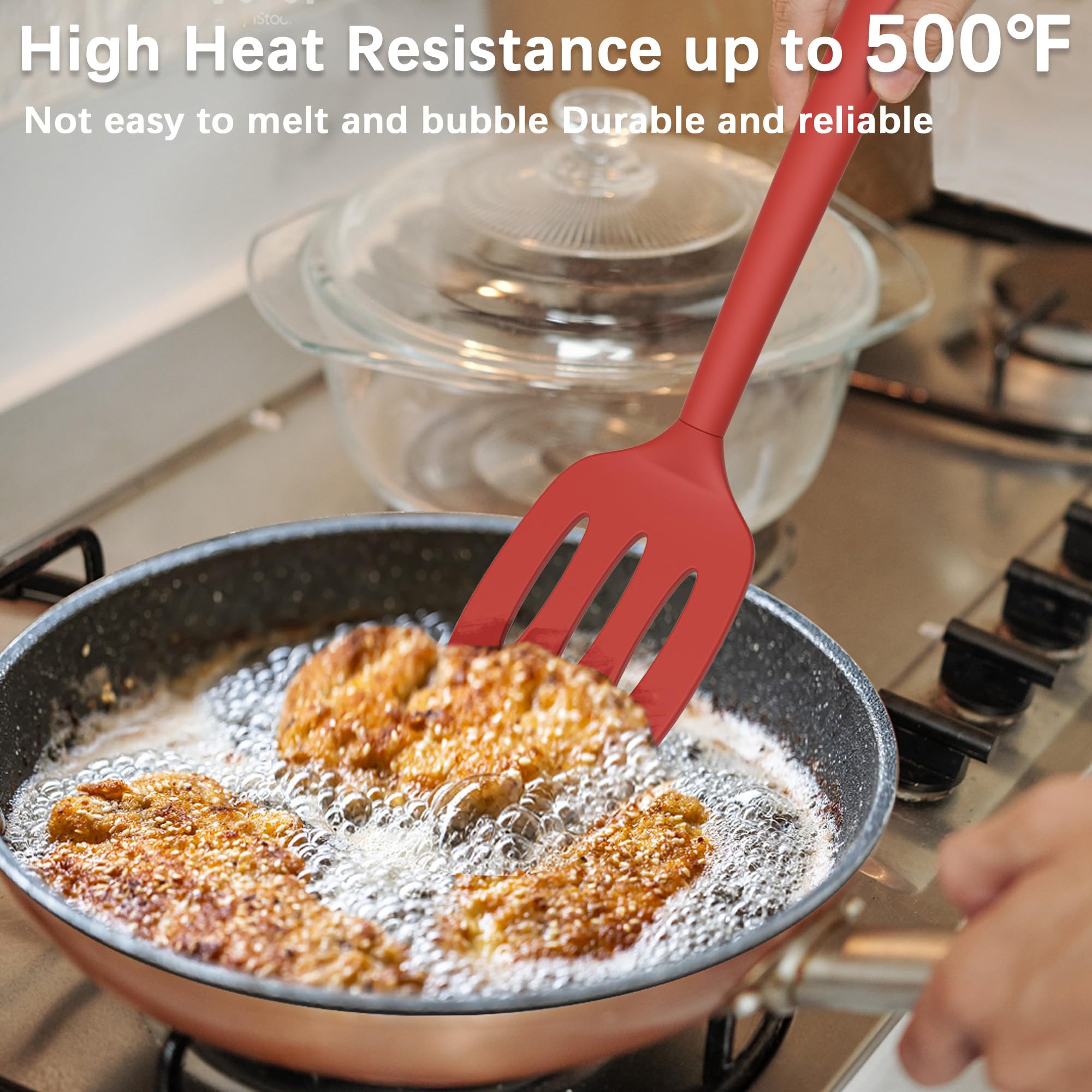 Foto 4 pulgar | Juego De Espátulas De Silicona Coukre, Altamente Resistentes Al Calor, Sin Bpa, Paquete De 2 - Venta Internacional.