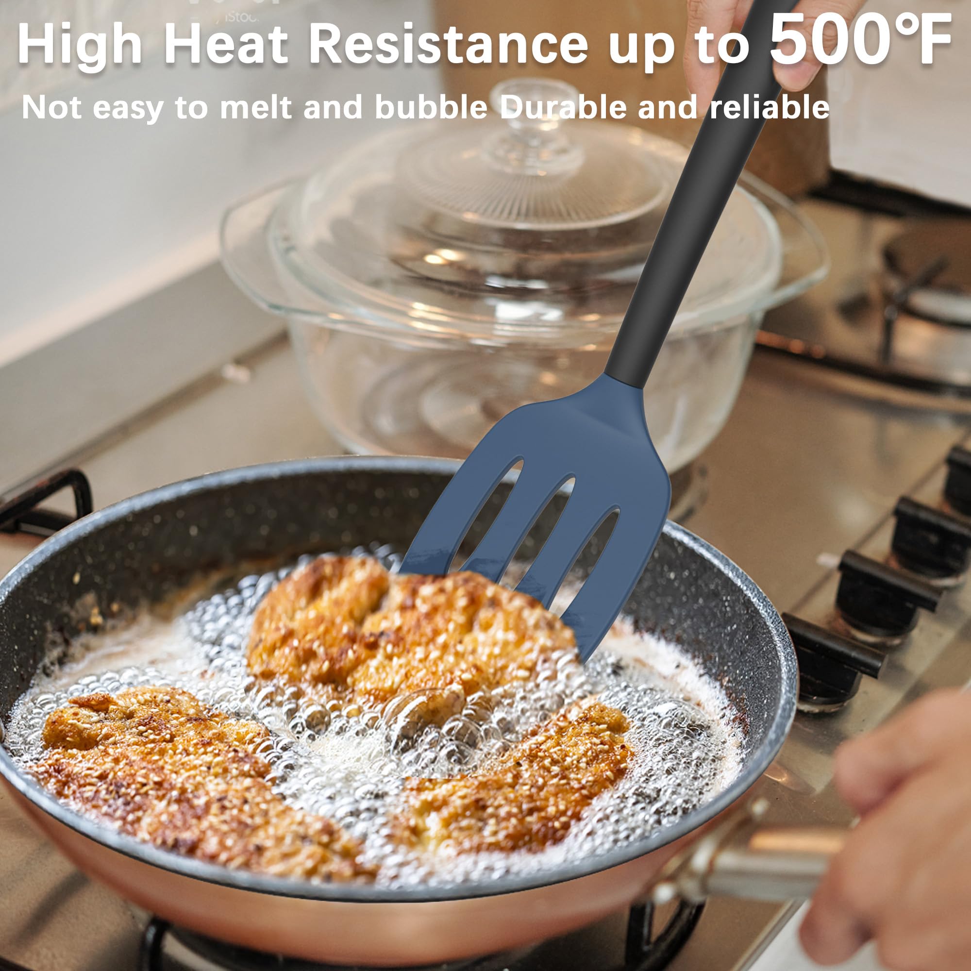 Foto 3 | Juego De Espátulas De Silicona Coukre, Altamente Resistentes Al Calor, Sin Bpa, Paquete De 2 - Venta Internacional.