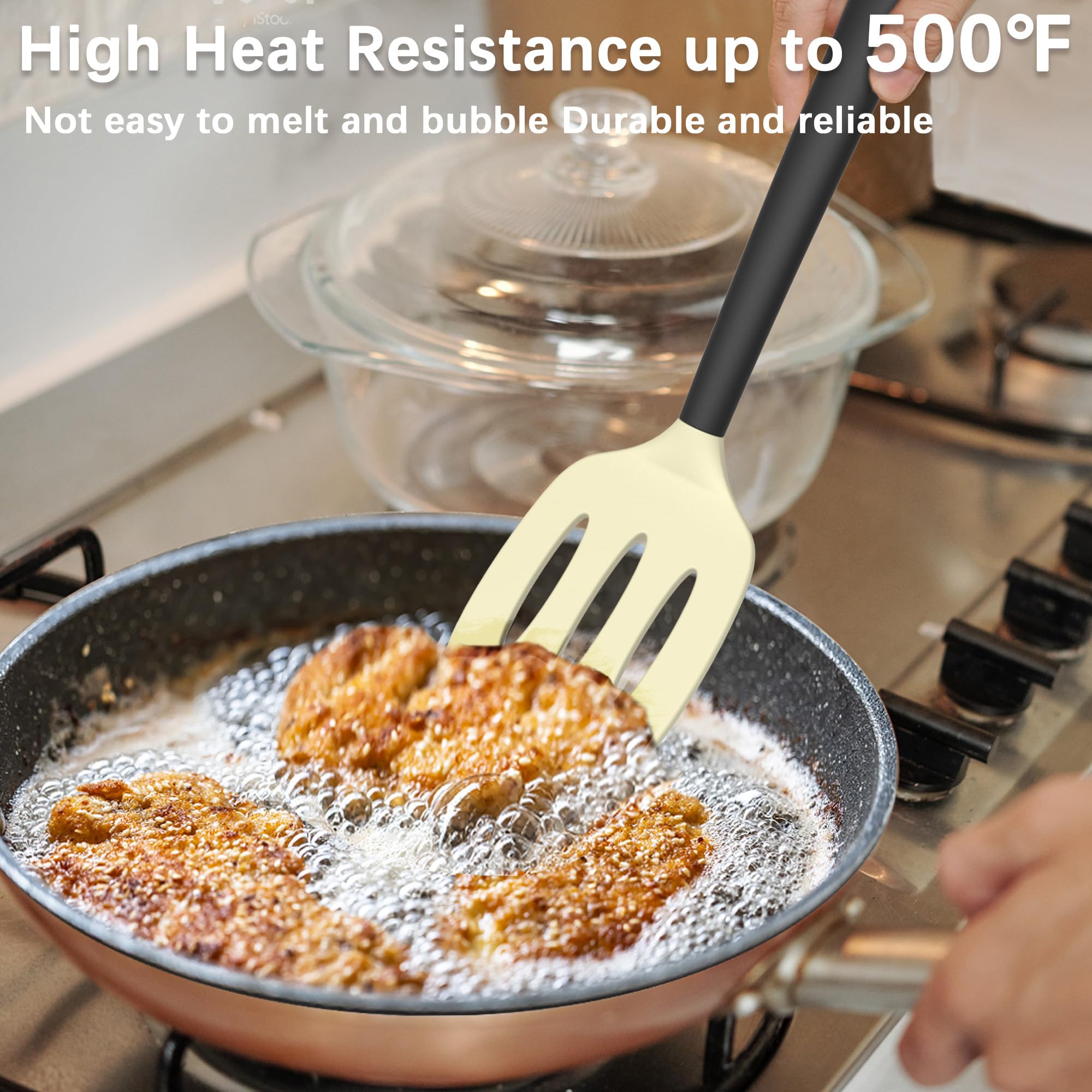 Foto 4 pulgar | Juego De Espátulas De Silicona Coukre, Altamente Resistentes Al Calor, Sin Bpa, Paquete De 2 - Venta Internacional.