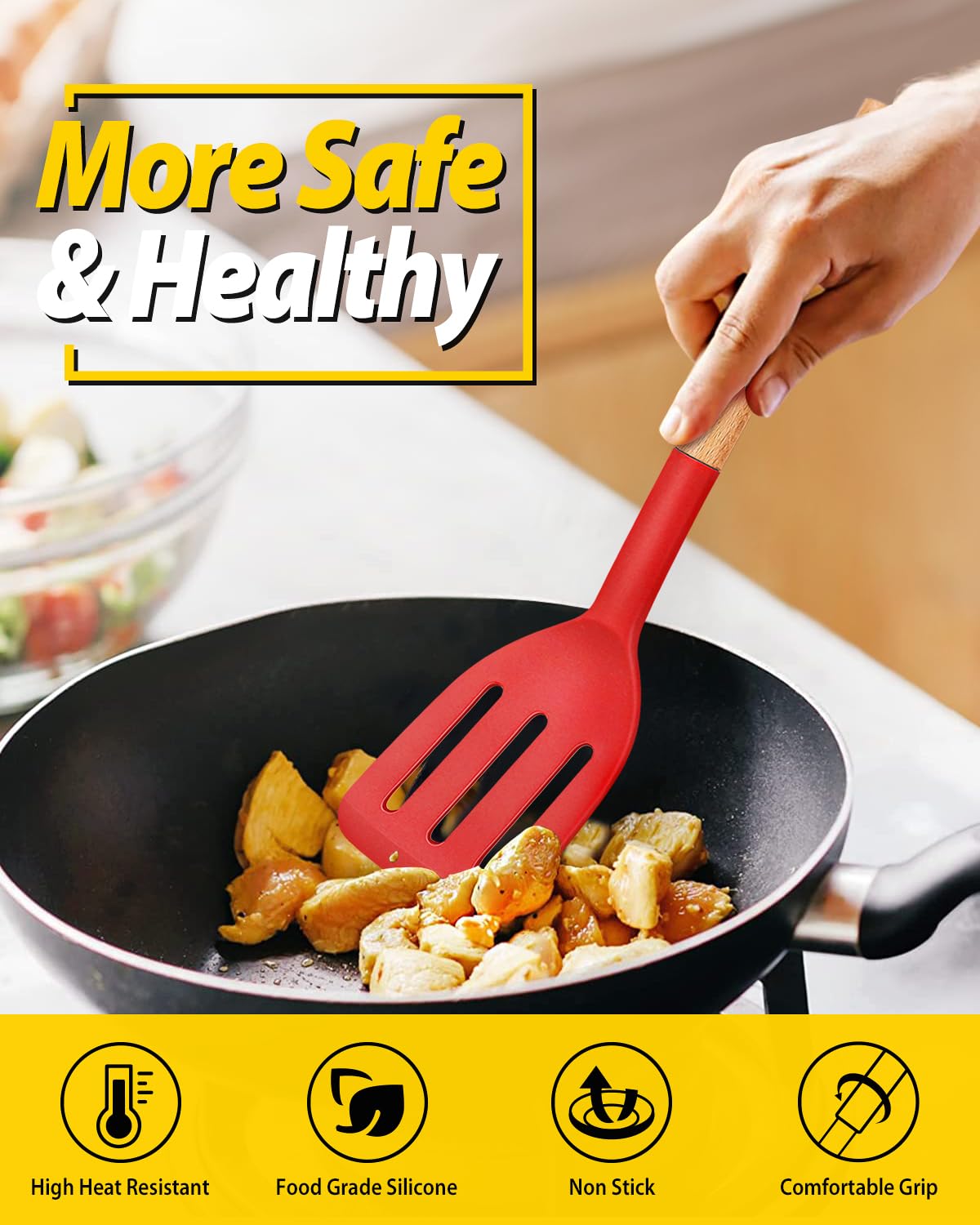 Foto 4 | Espátula De Cocina Bundlepro De Silicona Resistente Al Calor, Juego De 2 - Venta Internacional.