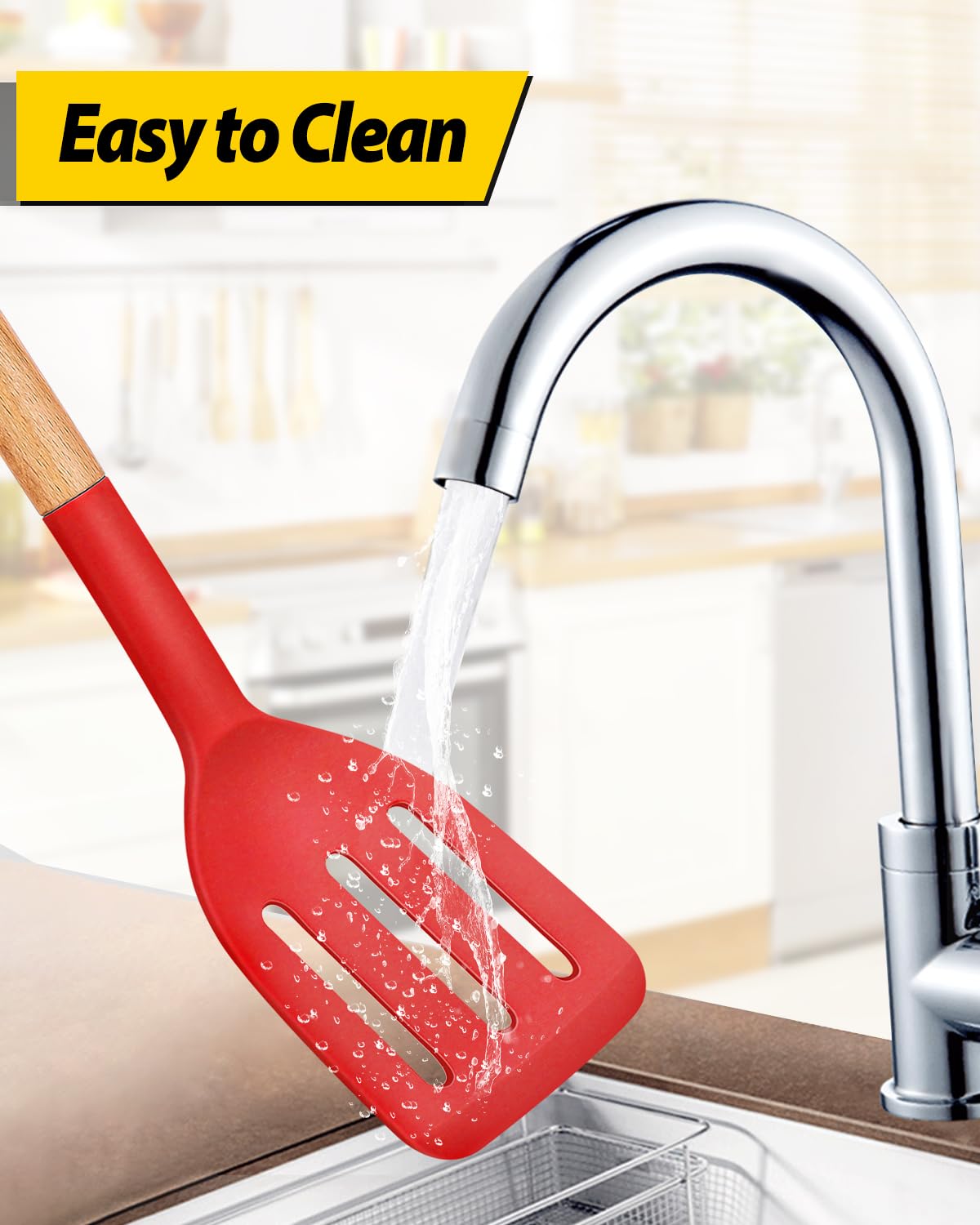 Foto 6 pulgar | Espátula De Cocina Bundlepro De Silicona Resistente Al Calor, Juego De 2 - Venta Internacional.