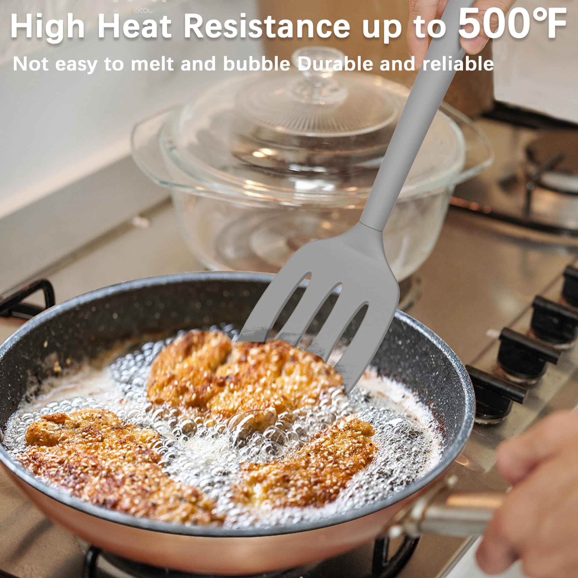 Foto 4 pulgar | Juego De Espátulas De Silicona Coukre, Altamente Resistentes Al Calor, Sin Bpa, Paquete De 2 - Venta Internacional.