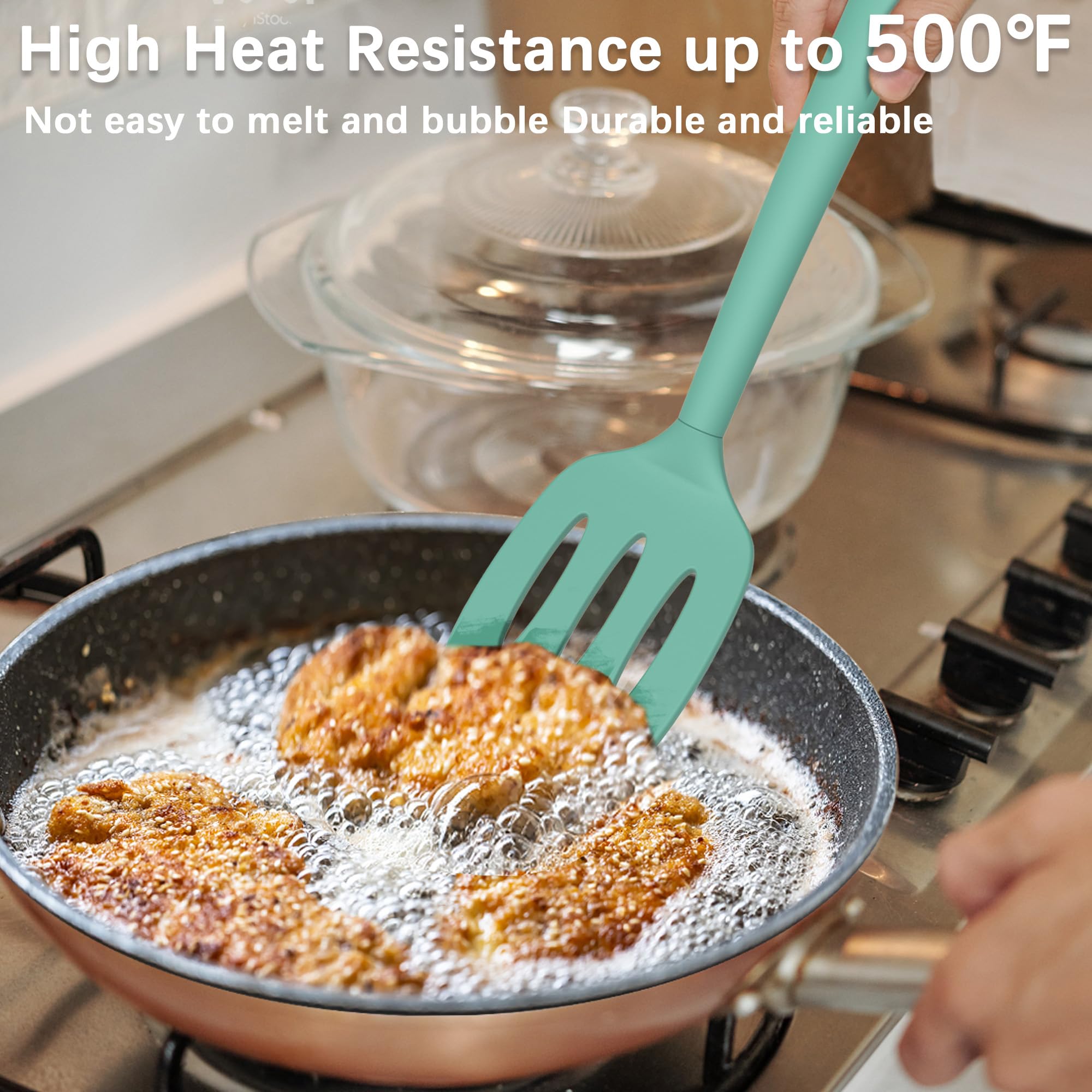 Foto 4 pulgar | Juego De Espátulas De Silicona Coukre, Altamente Resistentes Al Calor, Sin Bpa, 2 Unidades - Venta Internacional.