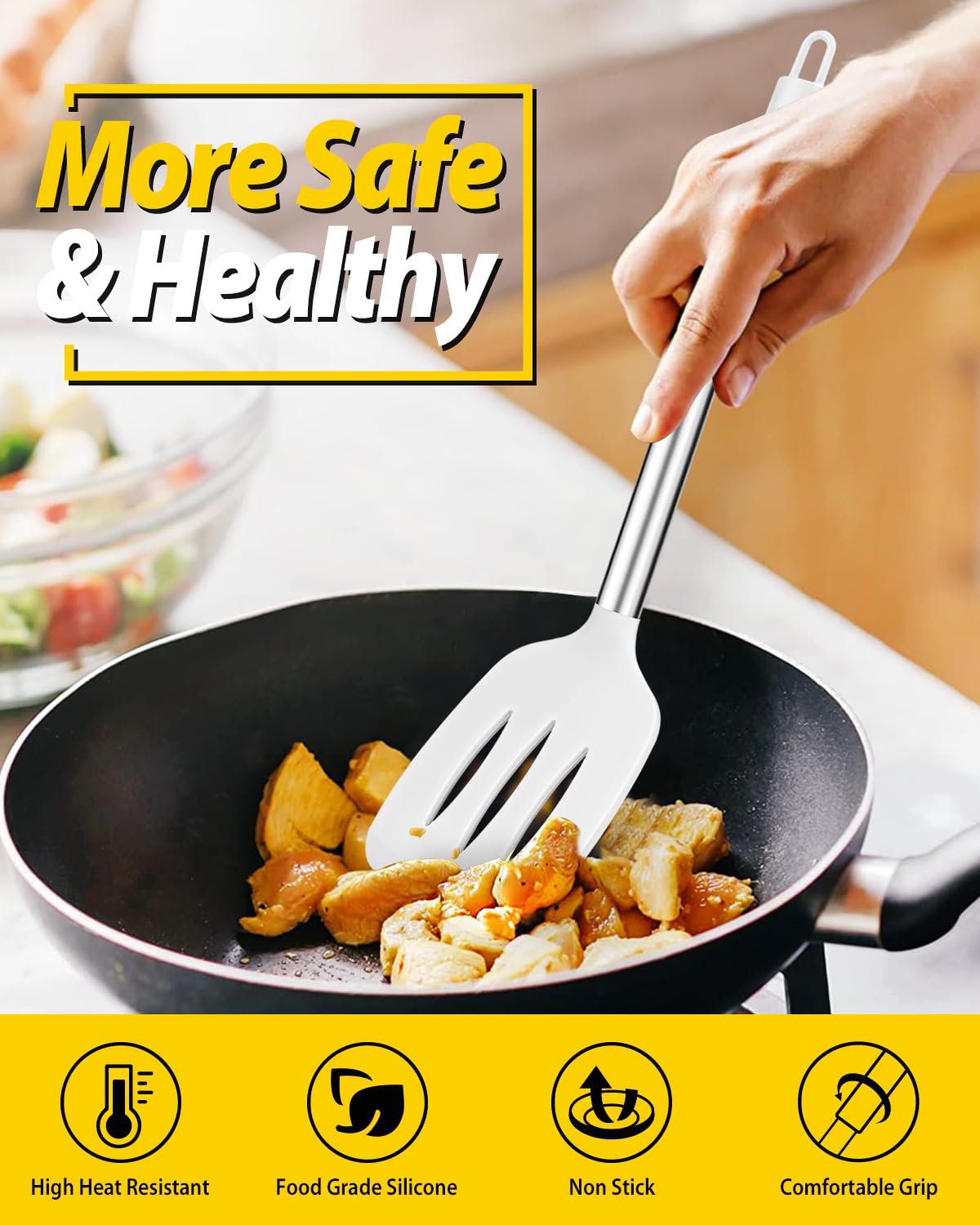 Foto 5 pulgar | Juego De Utensilios De Cocina Bundlepro, Silicona Antiadherente, 4 Piezas - Venta Internacional.