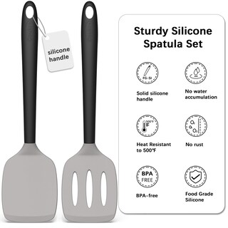 Foto 2 | Juego De Espátulas De Silicona Coukre, Altamente Resistentes Al Calor, Sin Bpa, Paquete De 2 - Venta Internacional.