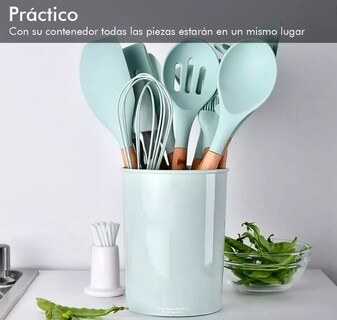 Foto 3 | Kit 12 Utensilios Xtellar Cocina Reposteria Durables Uso Profesional Color Agua