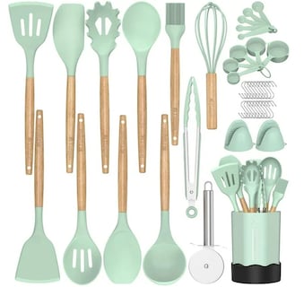Foto 2 | Utensilios Xtellar Silicona 12 Set Cocina Espatulas Reposteria Teker Color Verde