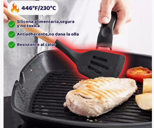 Foto 2 | Juego De Utensilios Cocina De Silicona & Cuchillos 19 Piezasxtellar Modelo Negro