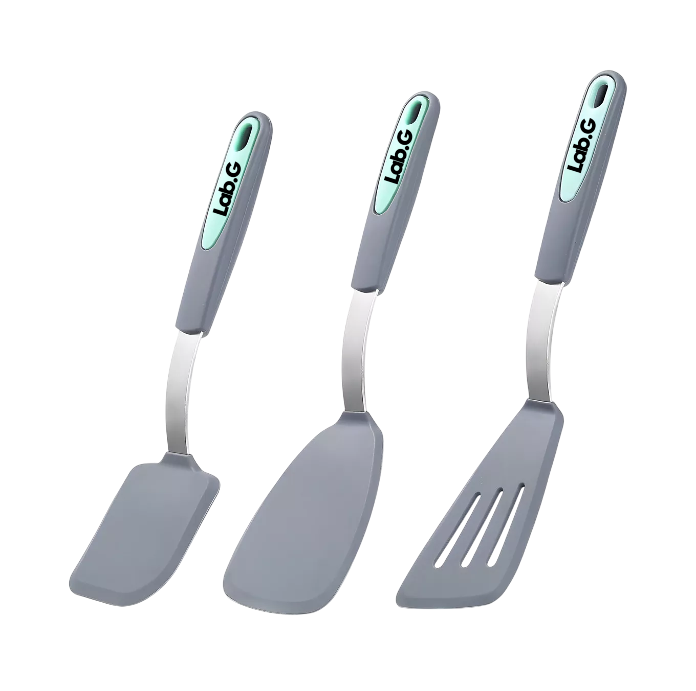 3 Espátulas De Cocina Resistentes Al Calor Para Utensilios Gris Claro