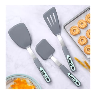 Foto 2 | 3 Espátulas De Cocina Resistentes Al Calor Para Utensilios Gris Claro
