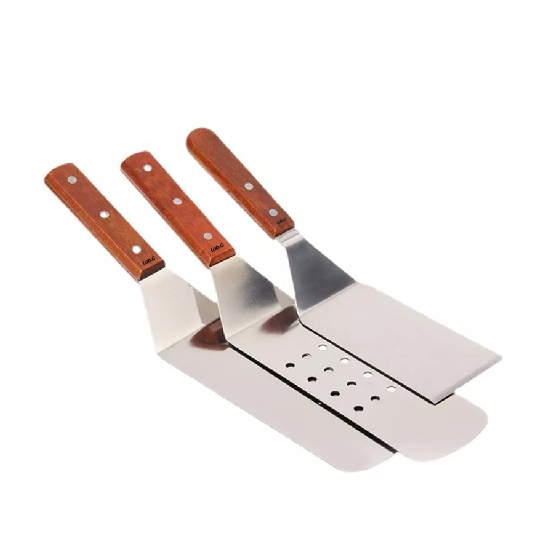 Foto 3 pulgar | Espatula Volteadora De Cocina Plancha Acero Inoxidable 5 Pzs