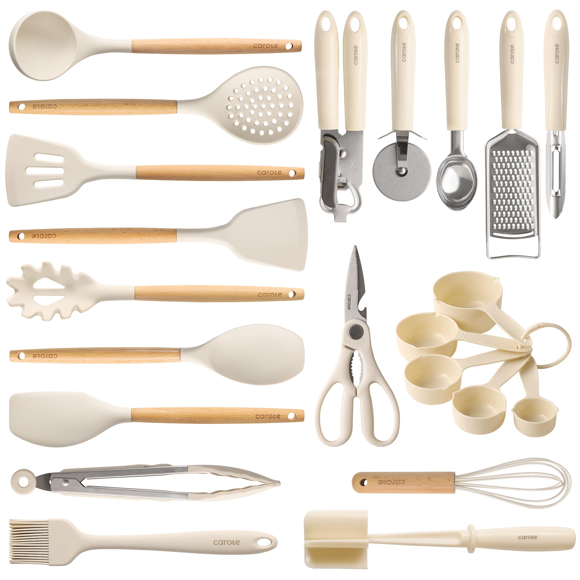Juego De Utensilios De Cocina Carote 22 Piezas De Silicona Resistentes Al Calor - Venta Internacional.