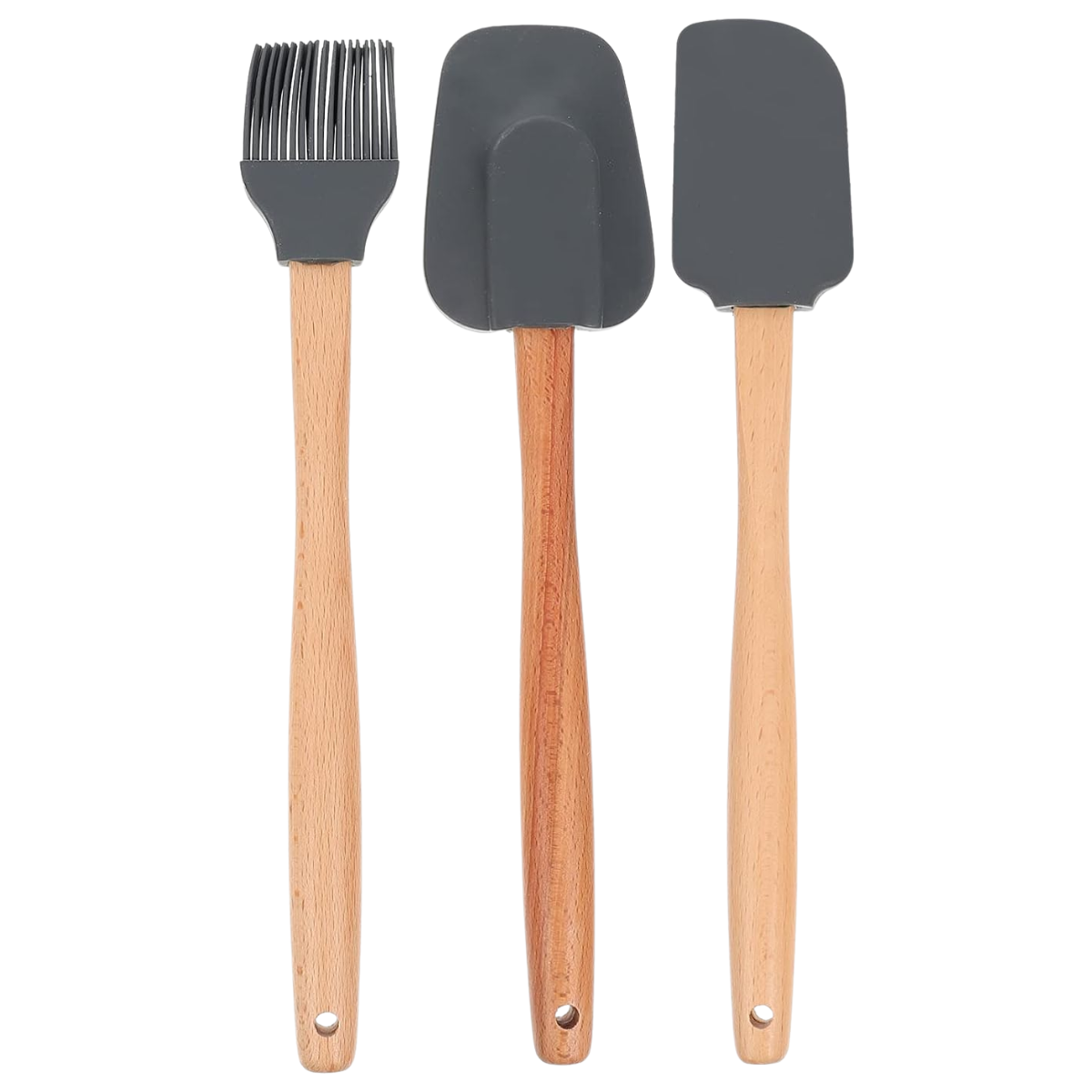 Foto 1 | Trio Espatulas Miserables Palas De Cocina Silicona Y Madera