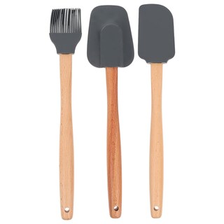 Foto 1 | Trio Espatulas Miserables Palas De Cocina Silicona Y Madera