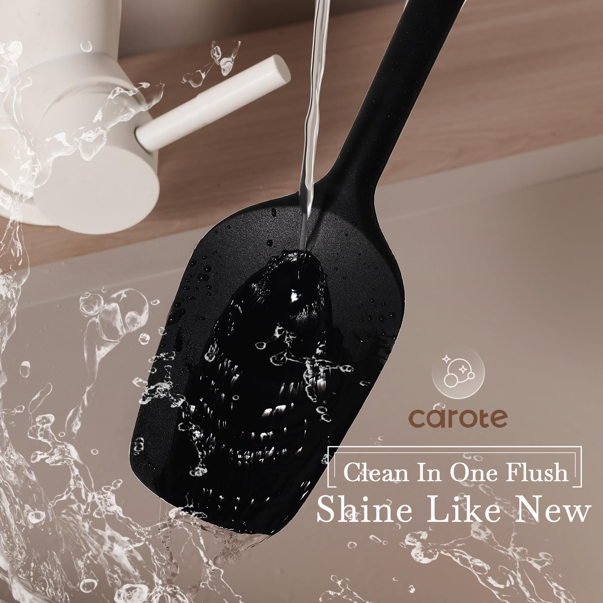 Foto 6 pulgar | Juego De Utensilios De Cocina Carote De Silicona Con Mango De Nogal, 10 Unidades - Venta Internacional.
