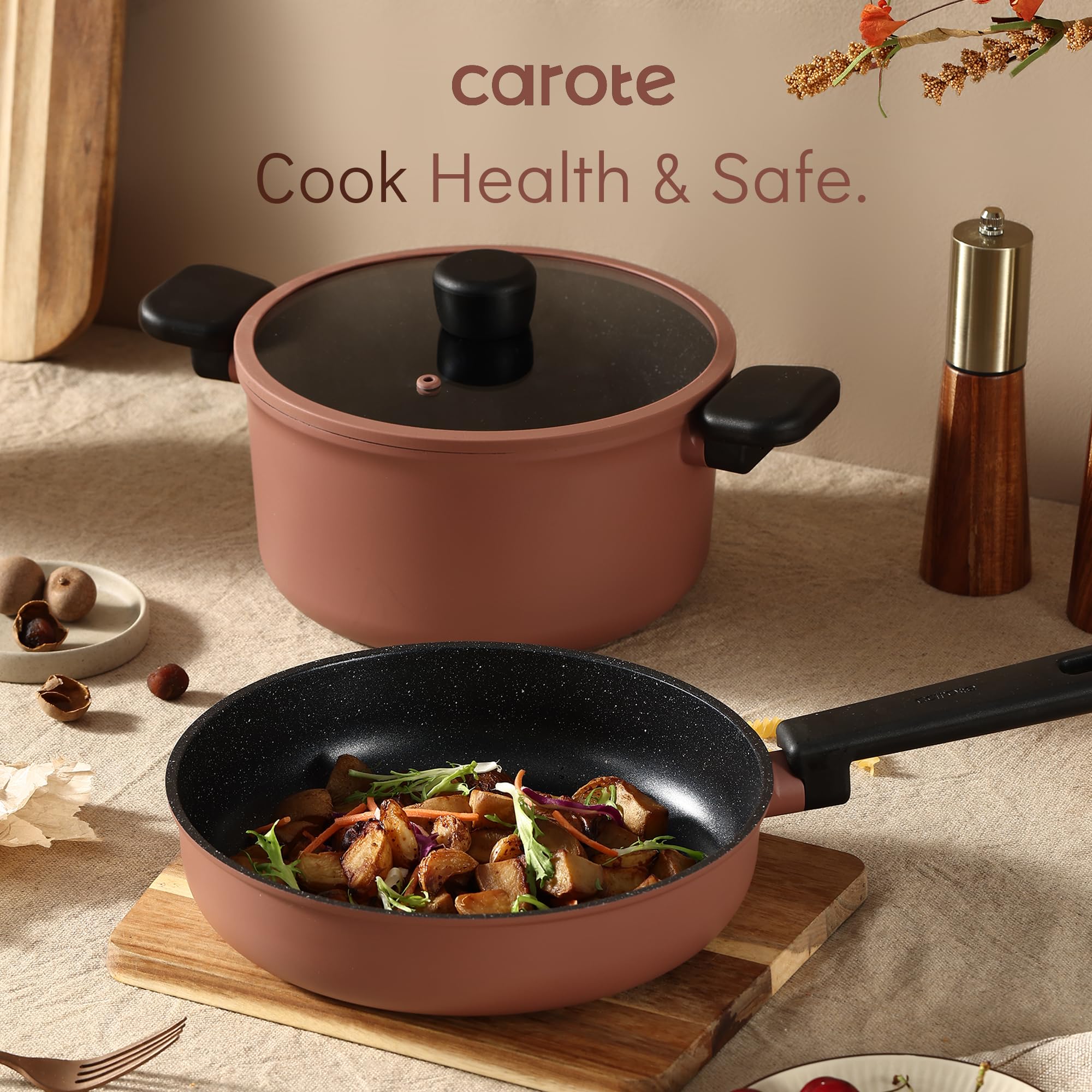 Foto 5 | Juego De Utensilios De Cocina Carote Antiadherentes De 14 Piezas Con Herramientas De Silicona - Venta Internacional.