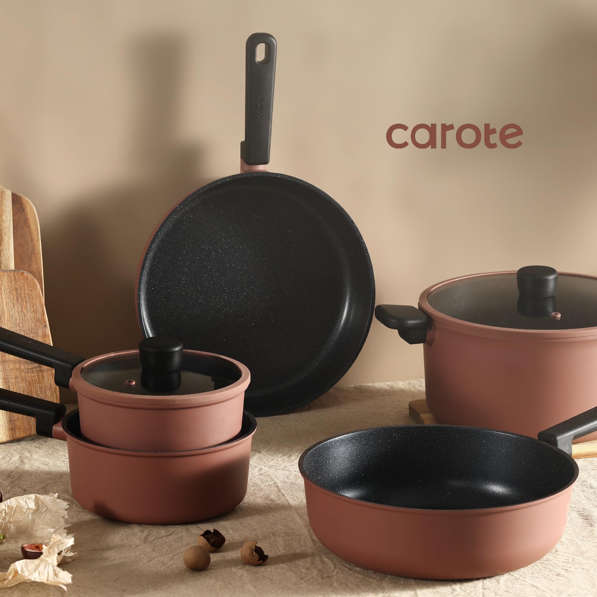 Foto 7 | Juego De Utensilios De Cocina Carote Antiadherentes De 14 Piezas Con Herramientas De Silicona - Venta Internacional.