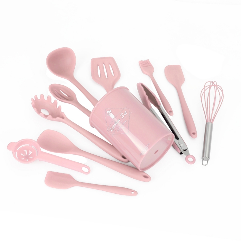 Foto 3 pulgar | Juego De Utensilios De Cocina De Silicona Rosa, 12 Piezas, De Primera Calidad - Venta Internacional.