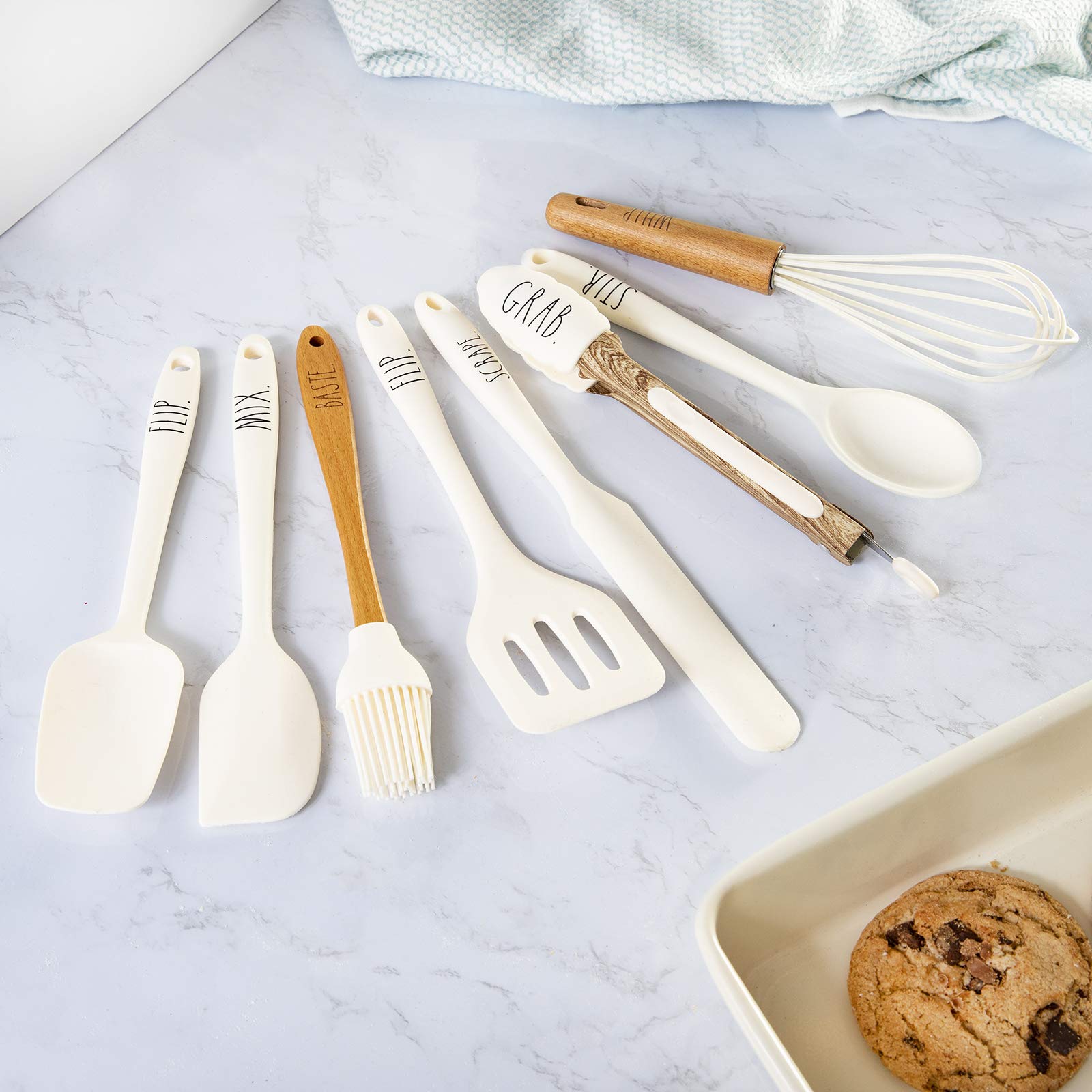 Foto 6 pulgar | Set De Utensilios De Cocina Cook With Color, 8 Piezas, De Silicona, Tamaño Mini - Venta Internacional.