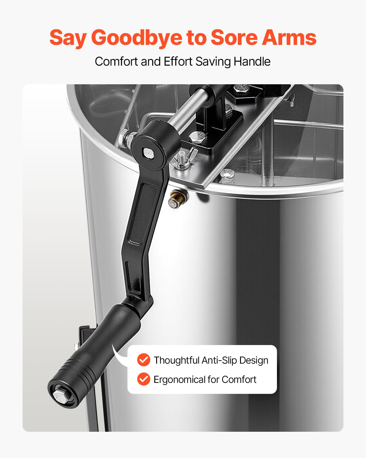 Foto 4 pulgar | Extractor De Miel Vevor 2, Manual Con Tapa Transparente - Venta Internacional.