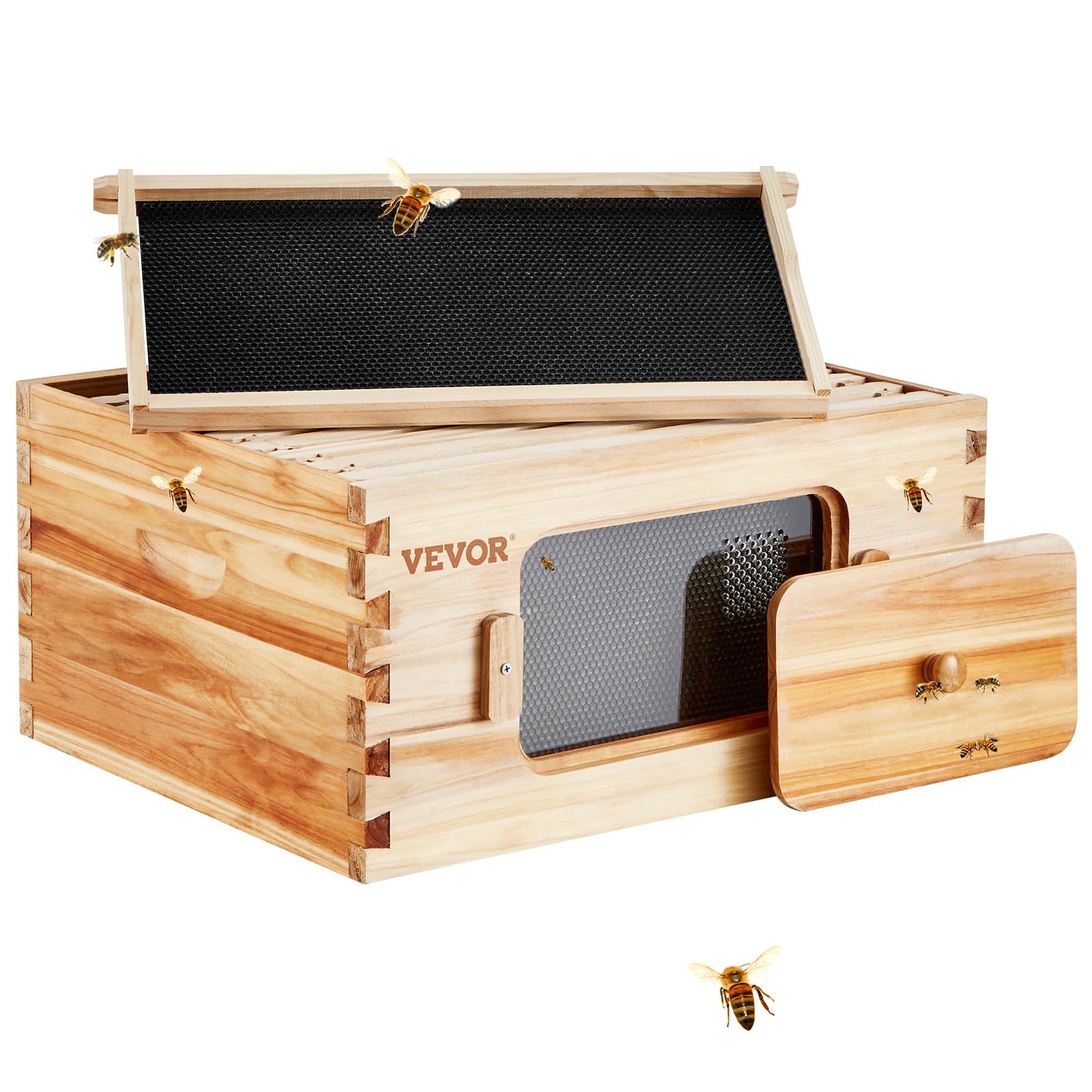 Foto 2 pulgar | Caja De Cría Beehive Vevor Langstroth De 10 Marcos De Profundidad Con Ventanas - Venta Internacional.