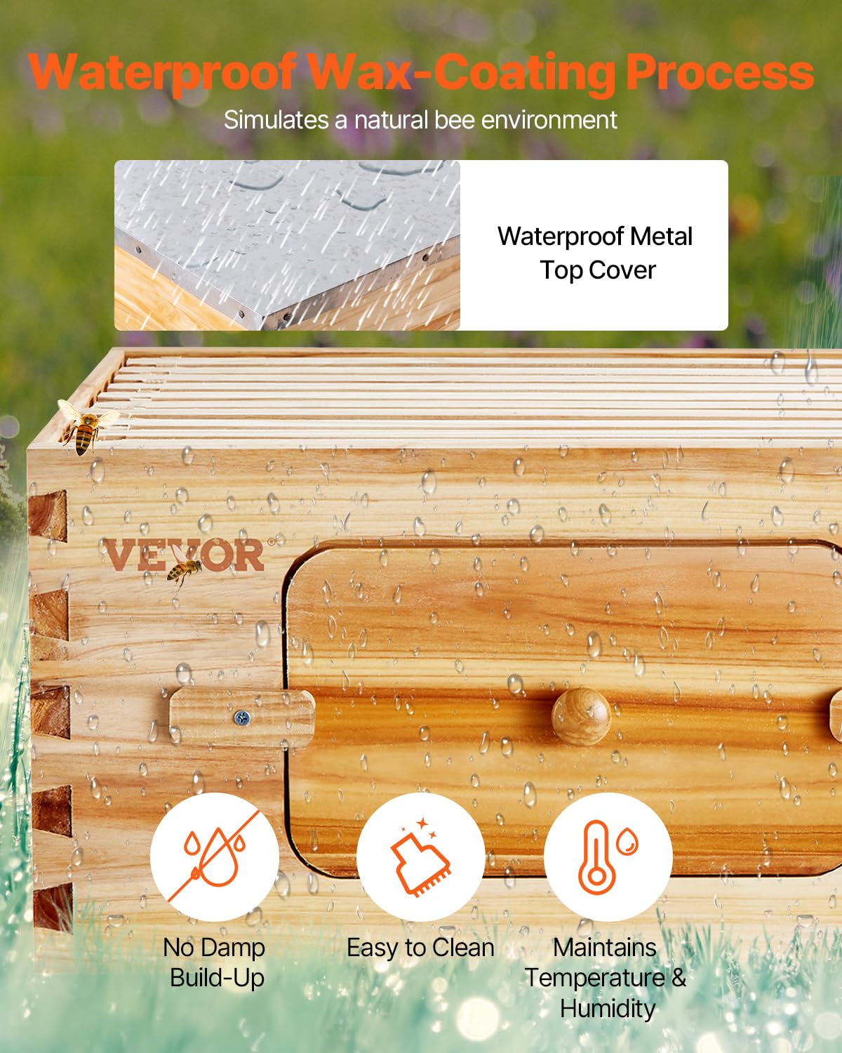 Foto 4 | Kit De Inicio Bee Hive Vevor De 10 Marcos Con 1 Caja Profunda Y 1 Caja Mediana - Venta Internacional.