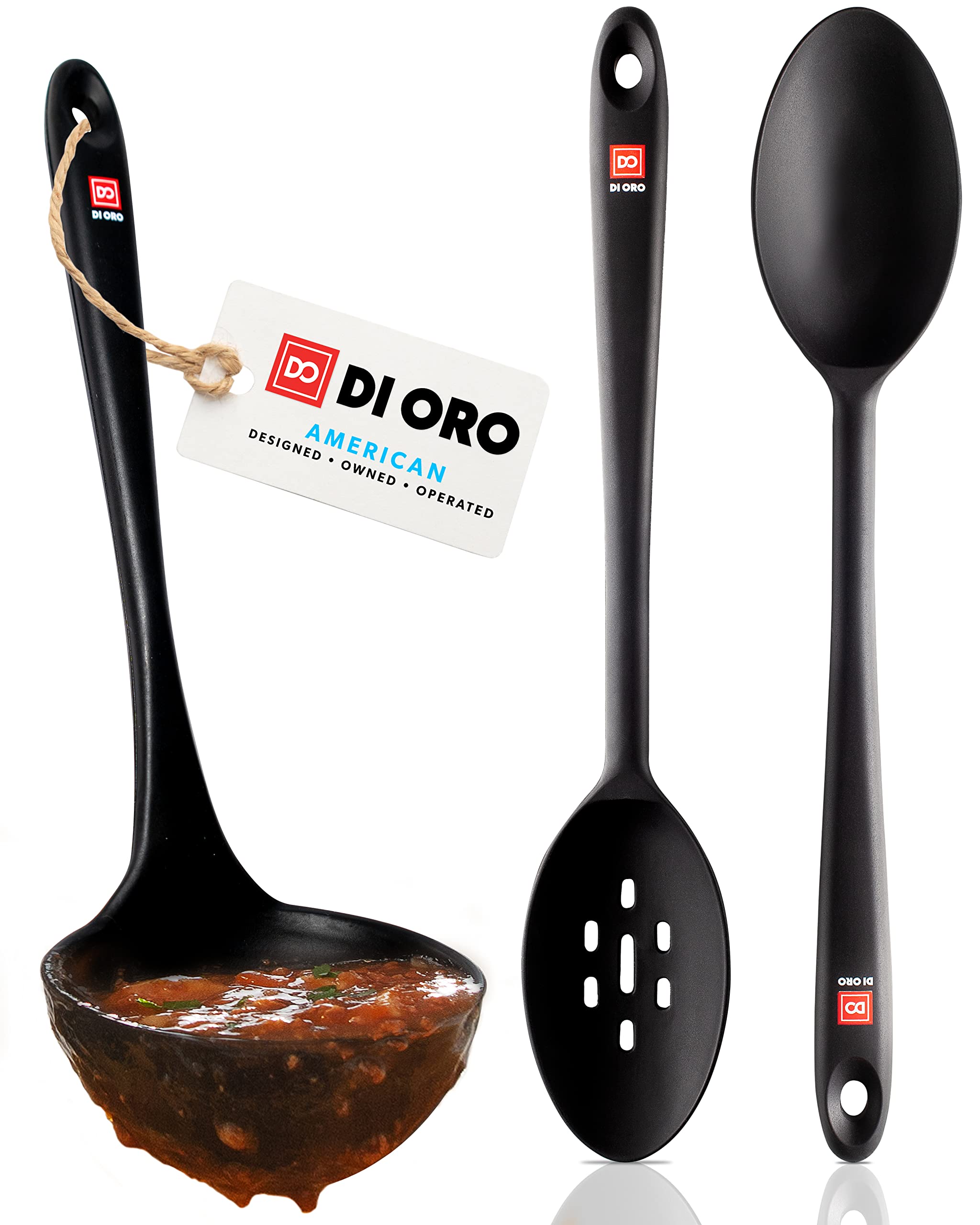 Foto 2 pulgar | Utensil Set Di Oro Con Cucharones Y Cucharas De Silicona Para Cocinar - Venta Internacional.