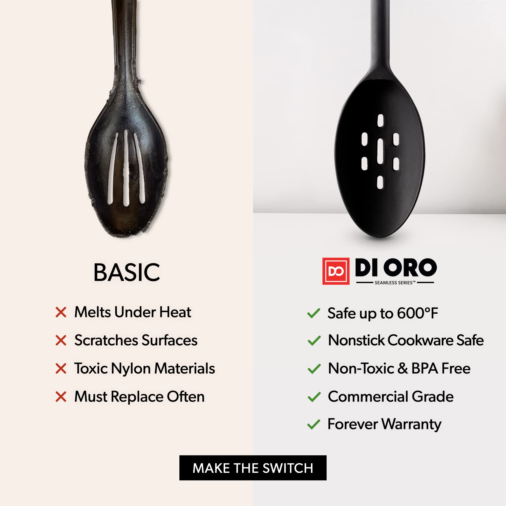 Foto 3 pulgar | Utensil Set Di Oro Con Cucharones Y Cucharas De Silicona Para Cocinar - Venta Internacional.