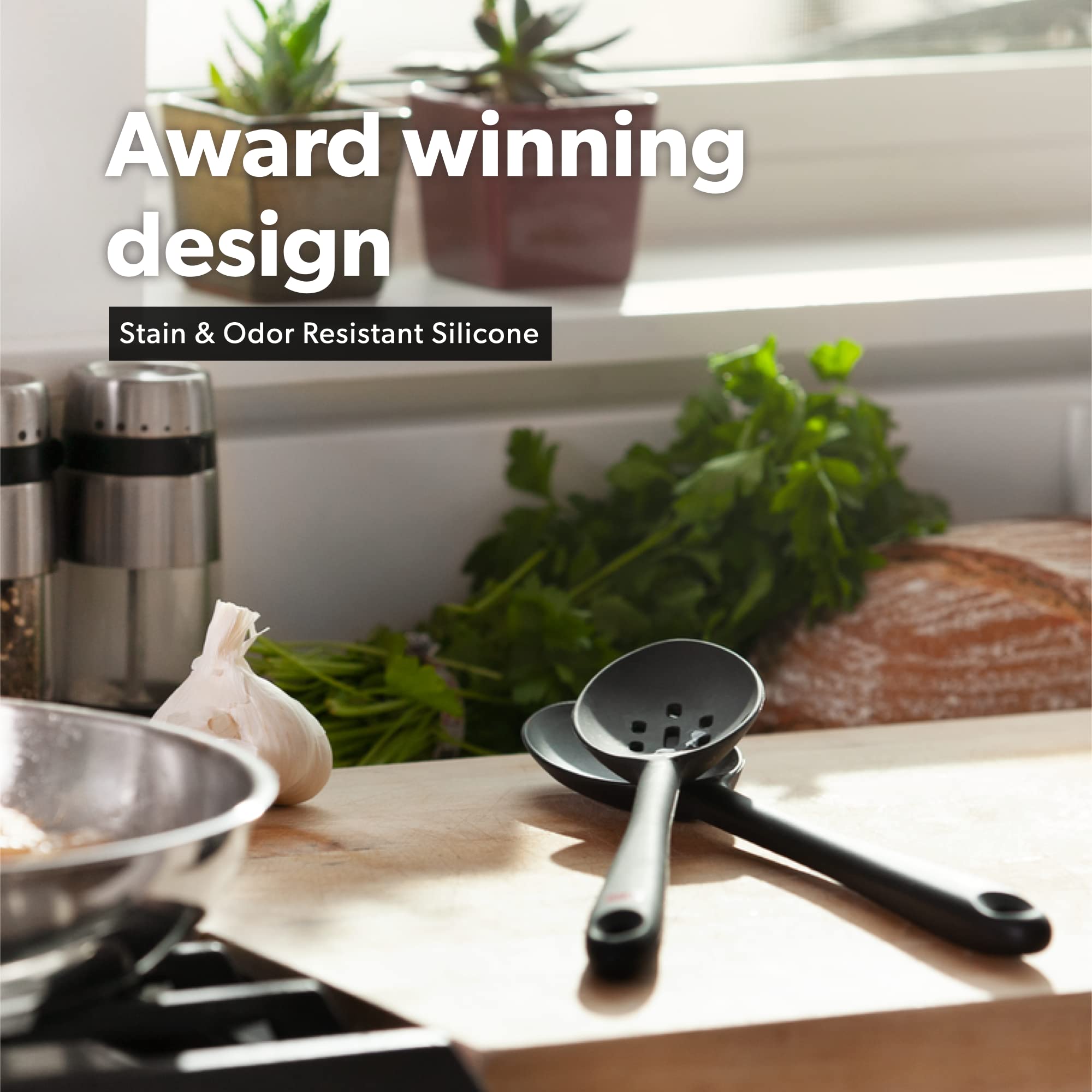 Foto 7 | Utensil Set Di Oro Con Cucharones Y Cucharas De Silicona Para Cocinar - Venta Internacional.