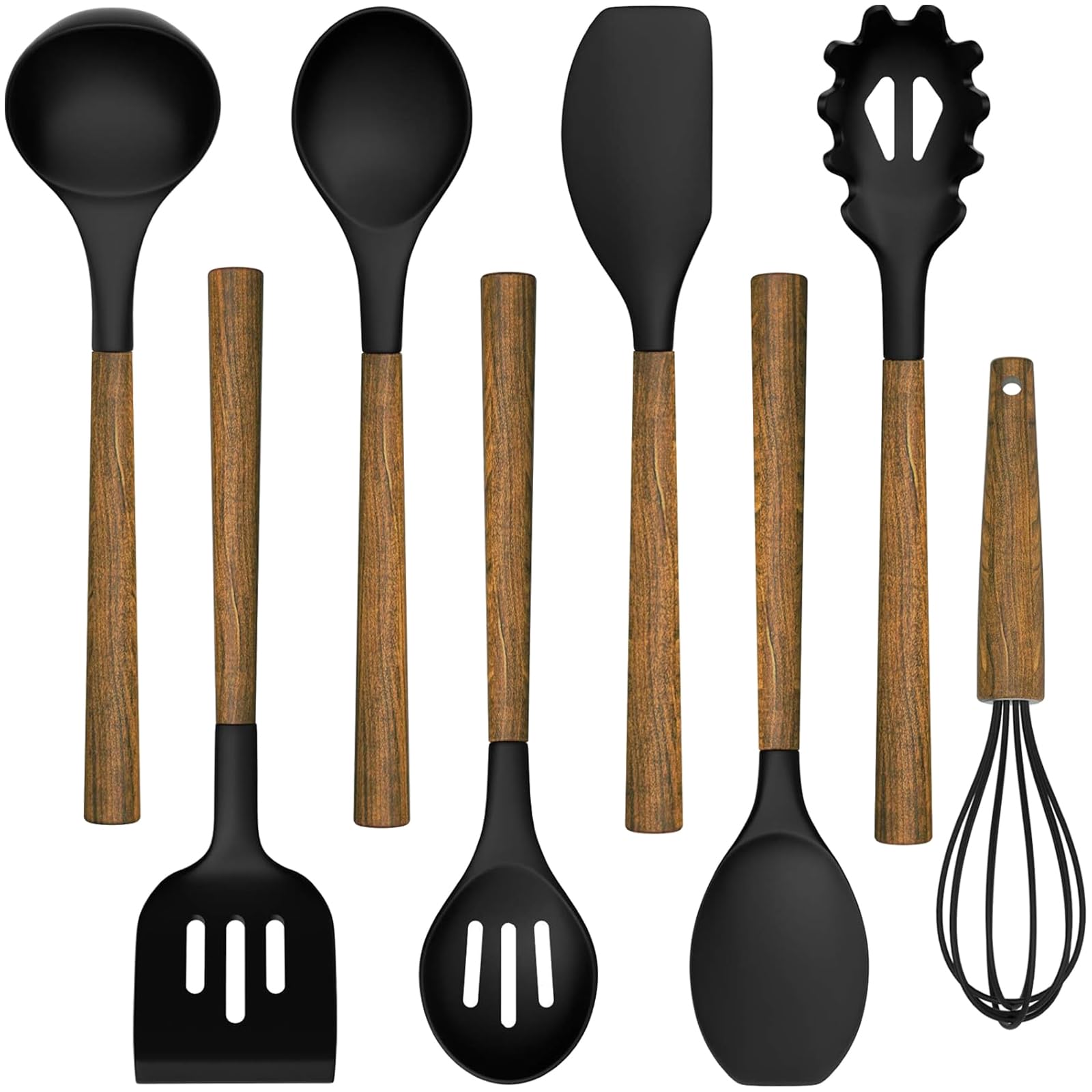 Foto 2 pulgar | Juego De Utensilios De Cocina Umite Chef De 8 Piezas Con Asas De Acacia - Venta Internacional.