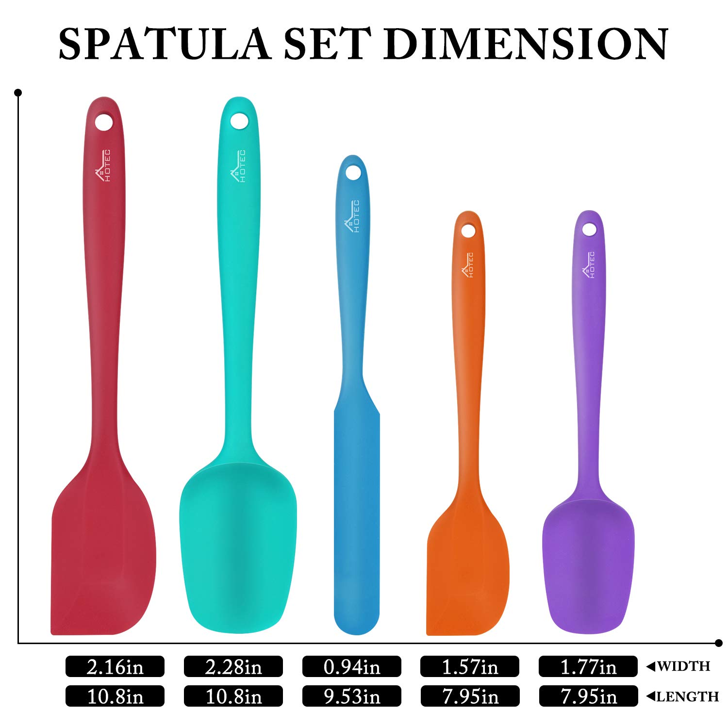 Foto 3 pulgar | Juego De Espátulas De Goma De Silicona Hotec, Altamente Resistentes Al Calor, Sin Bpa - Venta Internacional.