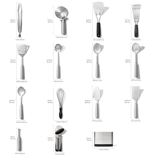 Foto 2 | Juego De Utensilios Oxo Steel De 15 Piezas De Acero Inoxidable Con Soporte - Venta Internacional.