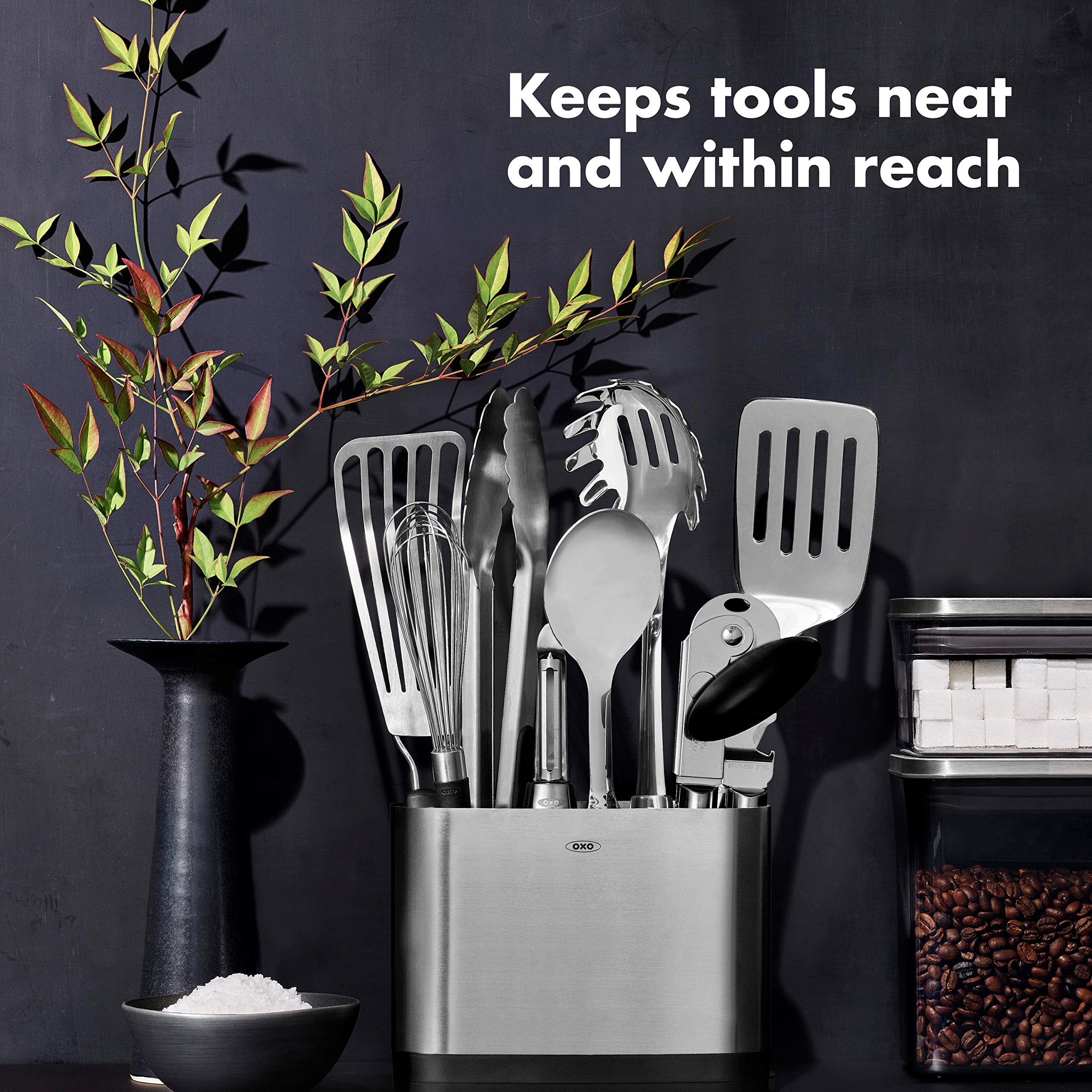Foto 3 | Juego De Utensilios Oxo Steel De 15 Piezas De Acero Inoxidable Con Soporte - Venta Internacional.