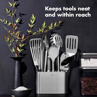 Foto 3 | Juego De Utensilios Oxo Steel De 15 Piezas De Acero Inoxidable Con Soporte - Venta Internacional.