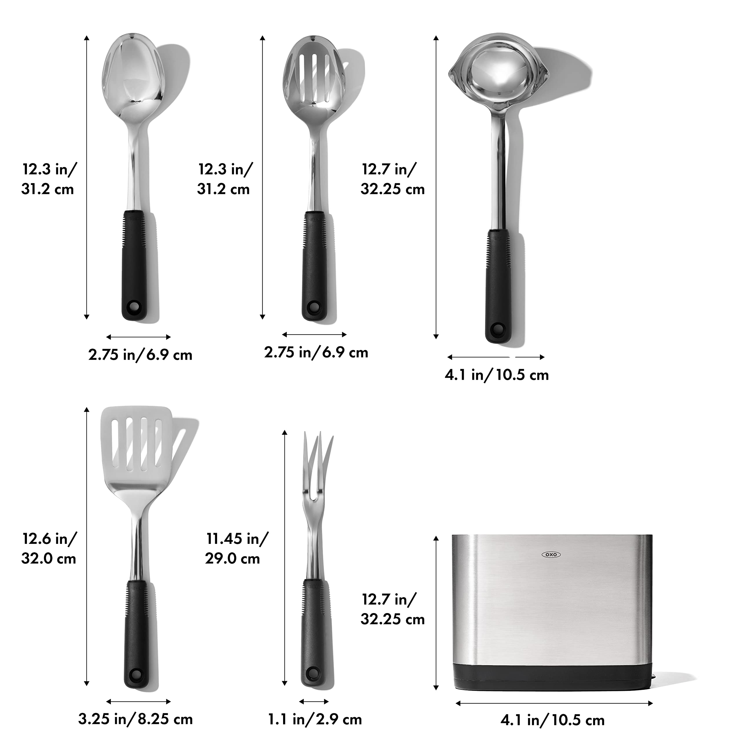 Foto 3 pulgar | Juego De Utensilios De Cocina Oxo Good Grips De Acero Inoxidable, 6 Piezas Prep & Serve - Venta Internacional.
