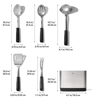 Foto 2 | Juego De Utensilios De Cocina Oxo Good Grips De Acero Inoxidable, 6 Piezas Prep & Serve - Venta Internacional.