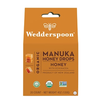 Foto 1 | Honey Drops Wedderspoon, Miel Orgánica De Manuka Y Equinácea, 20 Unidades - Venta Internacional.