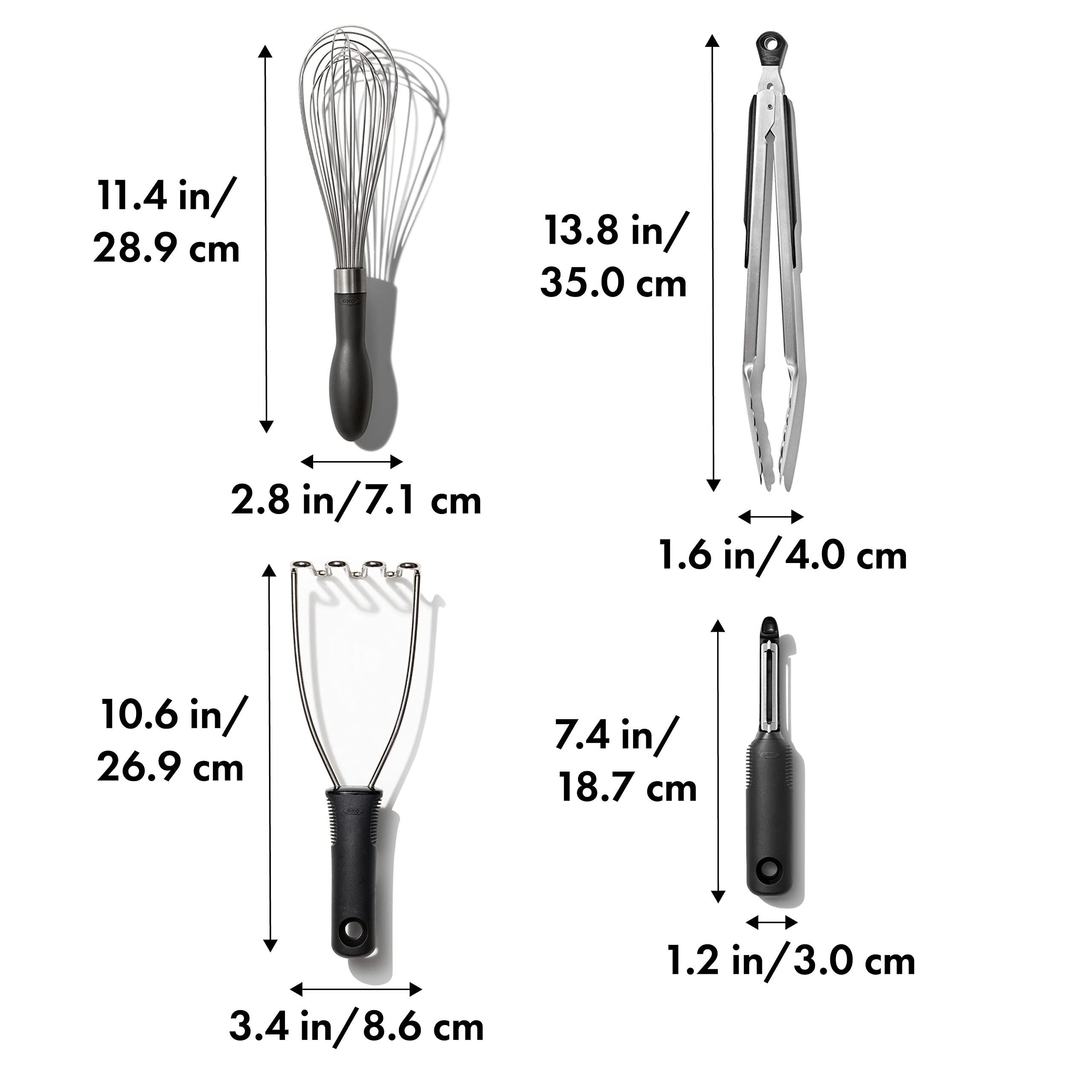 Foto 3 pulgar | Juego De Utensilios De Cocina Oxo Good Grips De Acero Inoxidable, 4 Piezas - Venta Internacional.