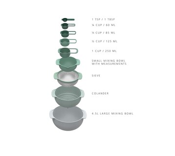 Foto 2 | Set De Preparación De Alimentos Joseph Joseph Nest 9 Plus Sage Green - Venta Internacional.
