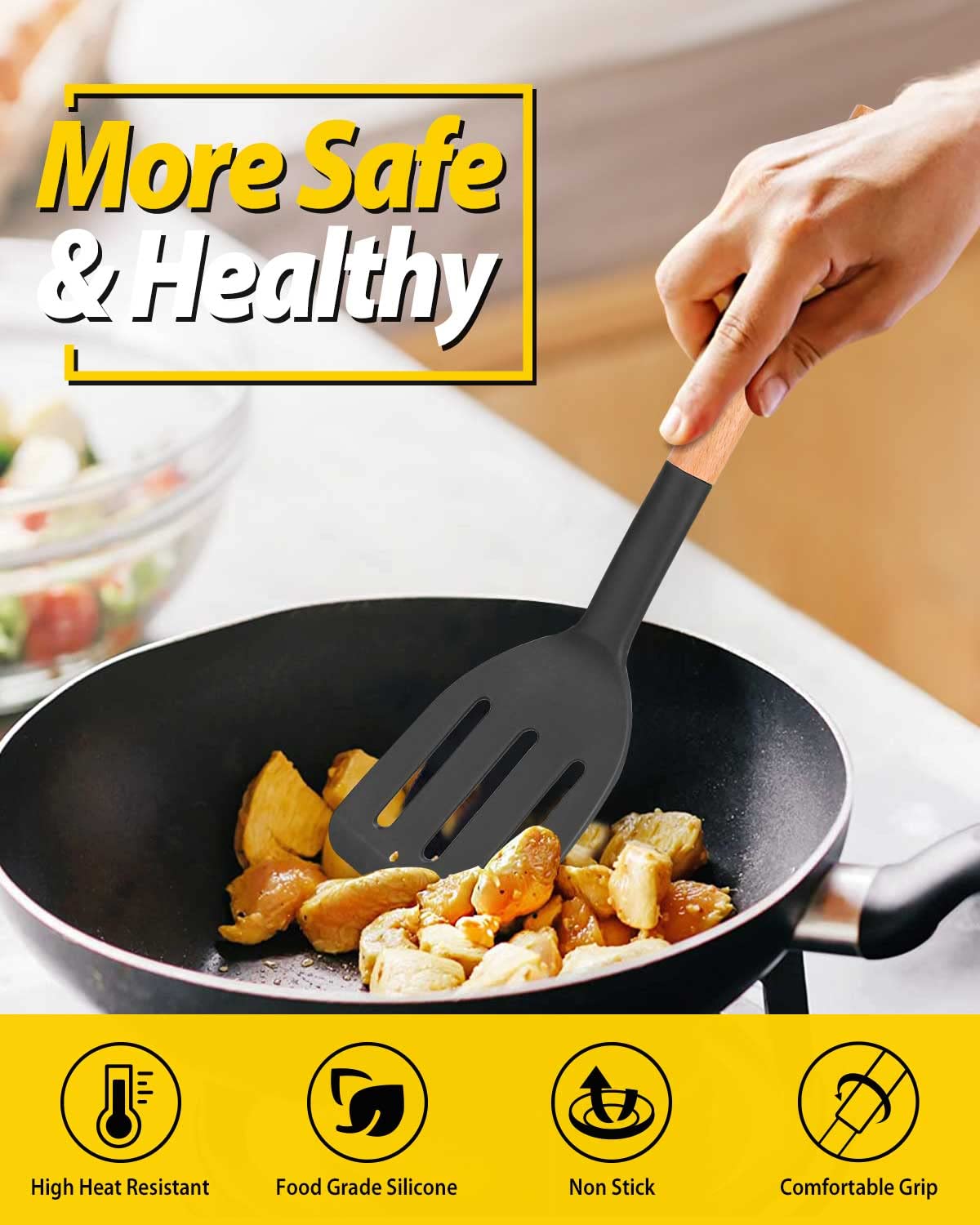 Foto 5 | Espátula De Cocina Bundlepro De Silicona Resistente Al Calor, Juego De 2 - Venta Internacional.