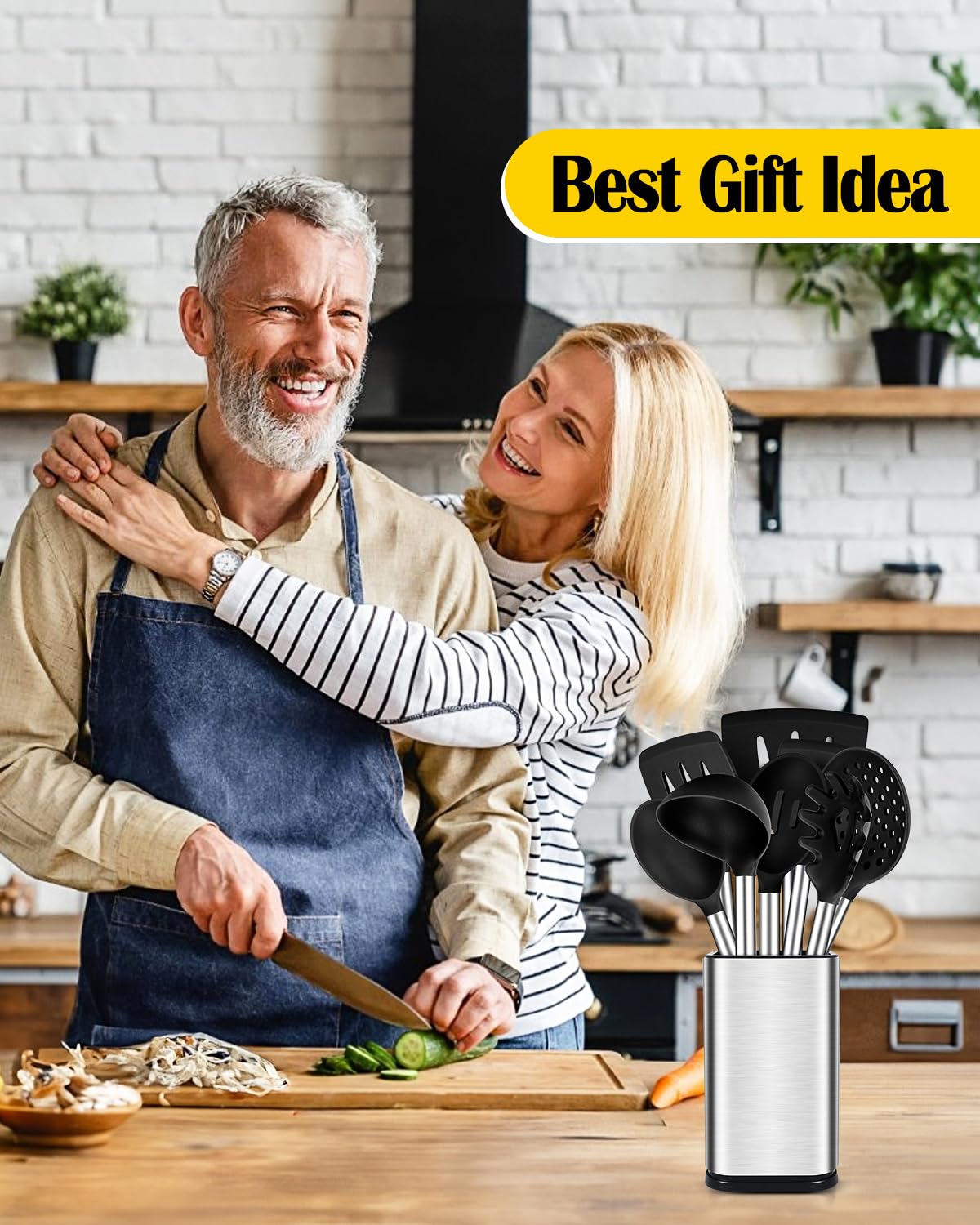 Foto 6 | Juego De Utensilios De Cocina Bundlepro De Silicona, 8 Piezas Con Juego De Acero Inoxidable - Venta Internacional.