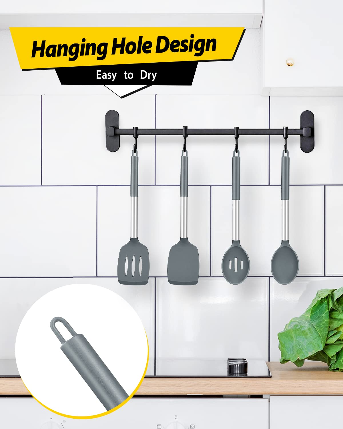 Foto 6 | Juego De Utensilios De Cocina Bundlepro, Silicona Antiadherente, 4 Piezas - Venta Internacional.