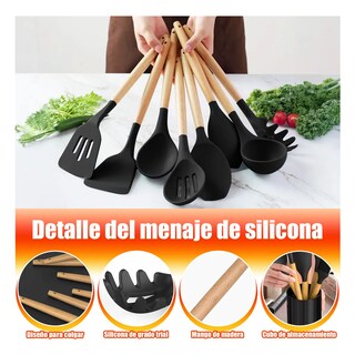 Foto 4 | Utensilios Silicona Cocina Espatulas Reposteria 12 Set Lab.g Multicolor